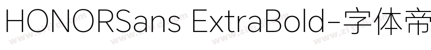 HONORSans ExtraBold字体转换